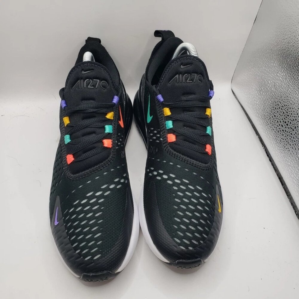Nike Air Max 270 Black White Multi Color - Running Shoes Wmns Sz 8.5 AH6789 023 - Picture 2 of 7